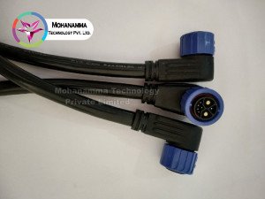 2+5 male 90 degree connector with wire